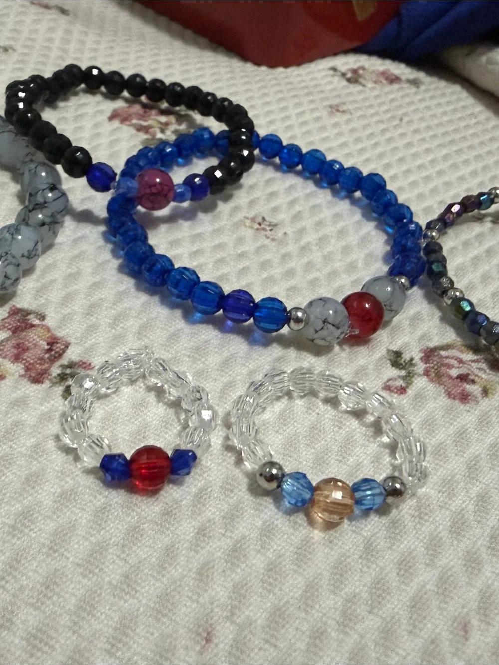 Spiderman clear beaded